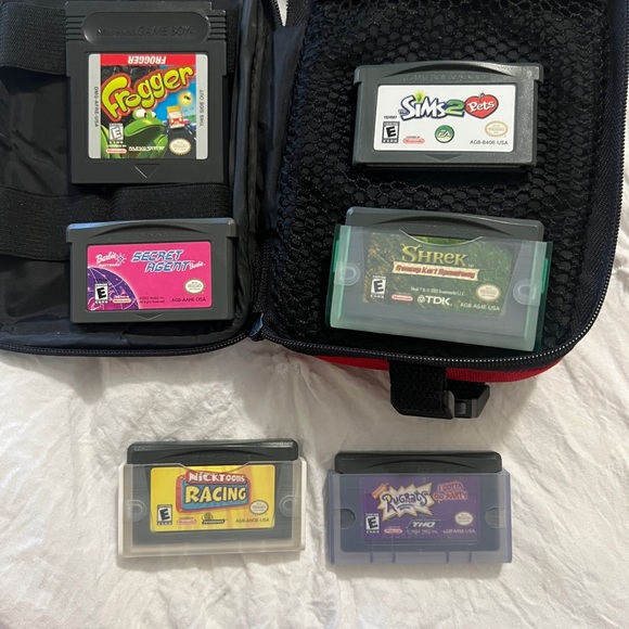 Translucent Pink Gameboy Advance with Case and 6 Games - Picture 7 of 7